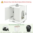 thumbnail image 6 of Amunrbrek Modern Tall Cat Litter Box Enclosure for Automatic Self-Cleaning Box, White, 6 of 11