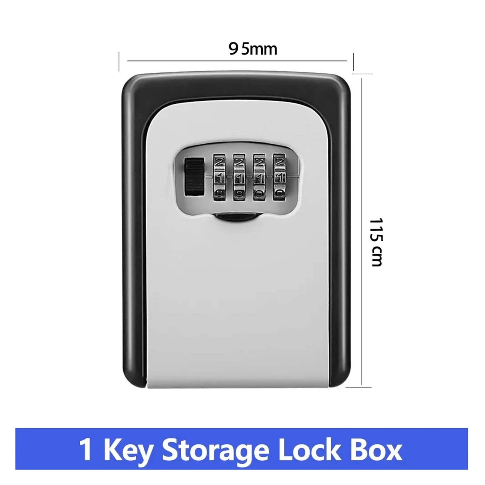 Key Lock Box Waterproof Key Code Box Aluminum Password Security Key Box Wall Mounted Password Box Key Safe Lock Box ,Fireproof Resistant Insulation