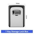 thumbnail image 2 of Key Lock Box Waterproof Key Code Box Aluminum Password Security Key Box Wall Mounted Password Box Key Safe Lock Box ,Maximum Protection, 2 of 7