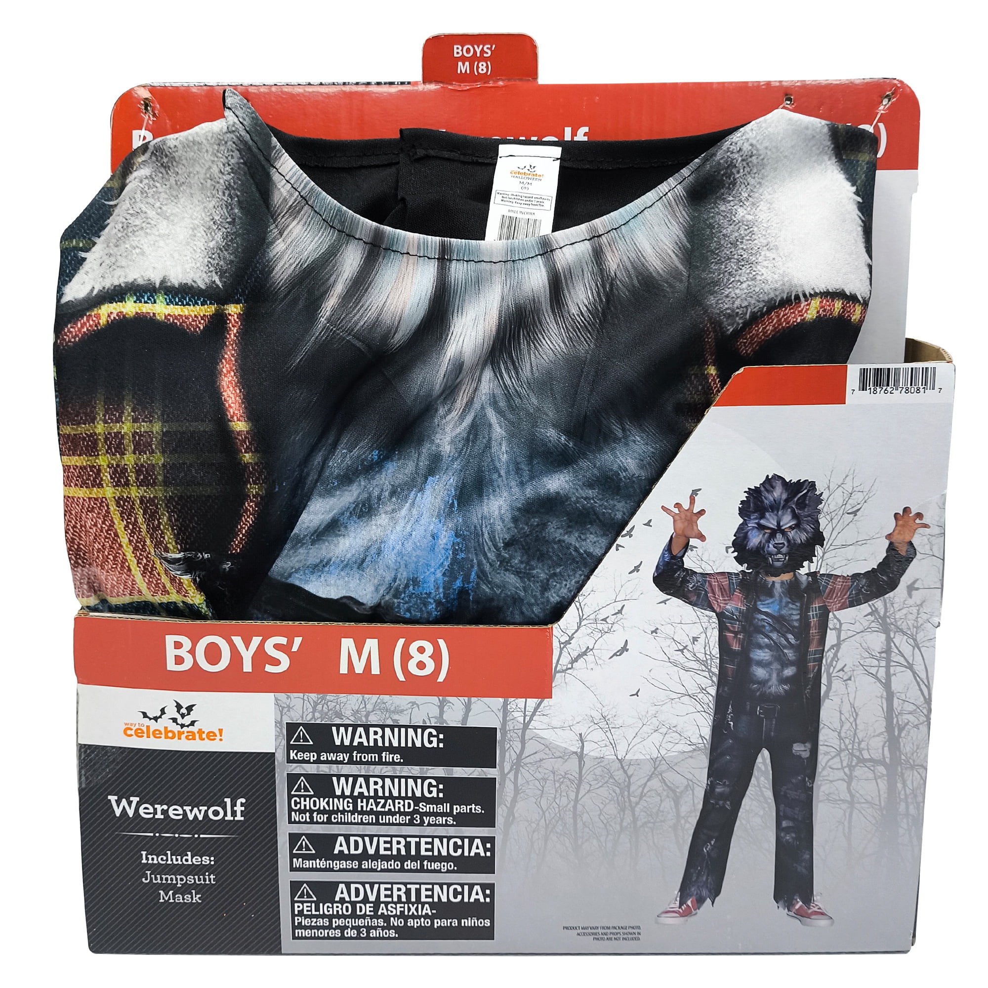Werewolf Halloween Costume for Children, Boy's Size M (8), by Way to Celebrate