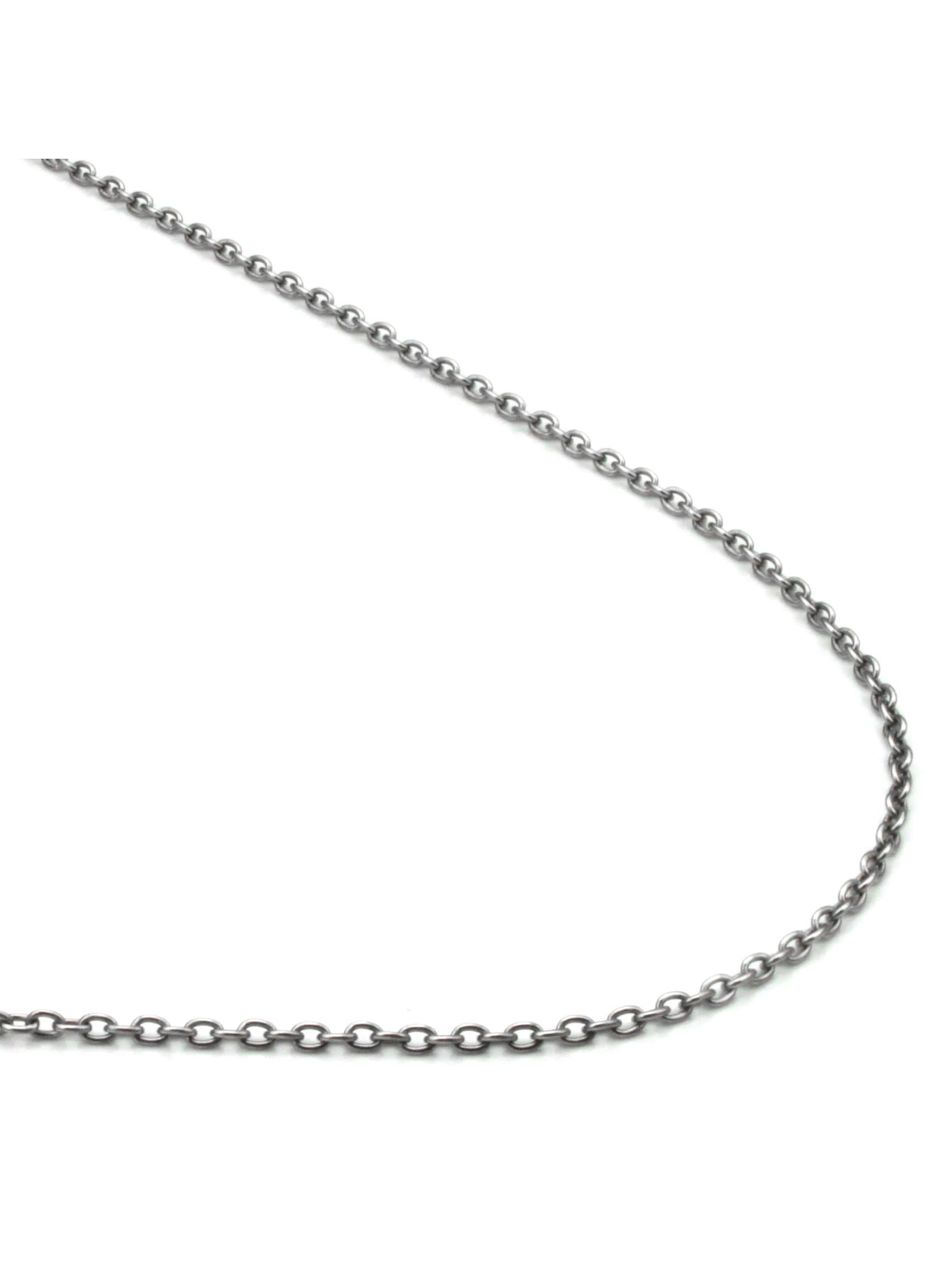 Titanium Kay Solid Titanium 1MM Rolo Link High Polish Finish Chrome