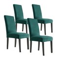 thumbnail image 1 of Velvet Chair Cover Thick Dark Green Four-Pack, 1 of 1