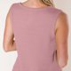 thumbnail image 5 of Blusa sin mangas con escote en V y bolsillos para mujer, color liso, rosa XXL, 5 of 7