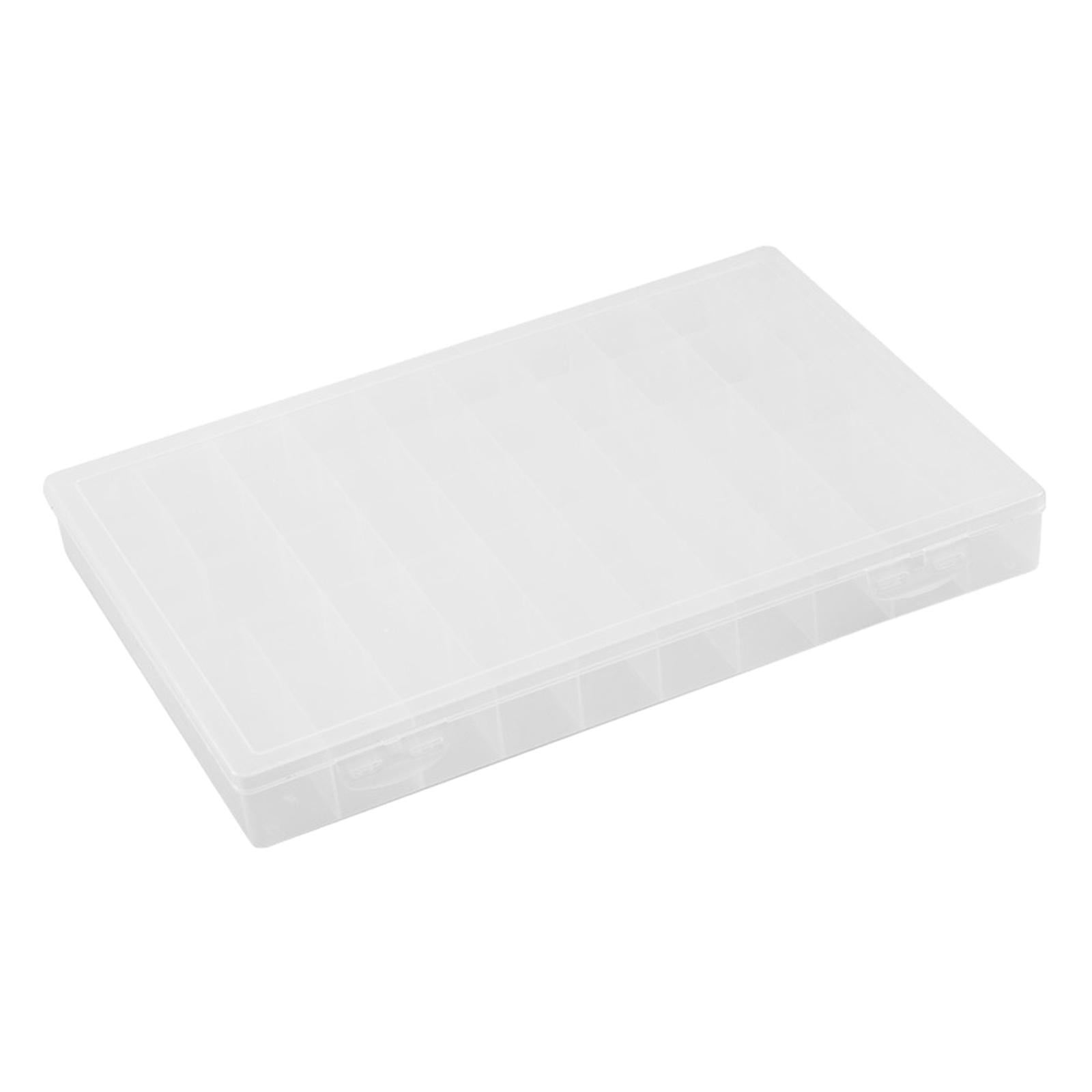 24 Grids Clear Organizer Box Storage Container ,PP Material ,Durable, Transparent Grid Box Storage Organizer for Jewelry ,Rock Collection Beads