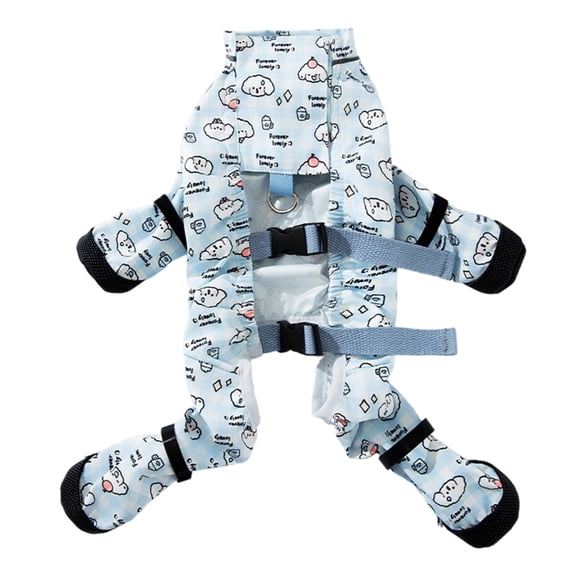 Dog Leggings with Adjustable Suspender Booties, Windproof Rainwear for Small to Large Dogs Outdoor Walks