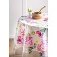 thumbnail image 4 of Pivoine 100% Cotton Tablecloth for Kitchen Dining | Tabletop | Decoration | Parties | Weddings | Spring/Summer (Round, 69" Diameter), 4 of 8