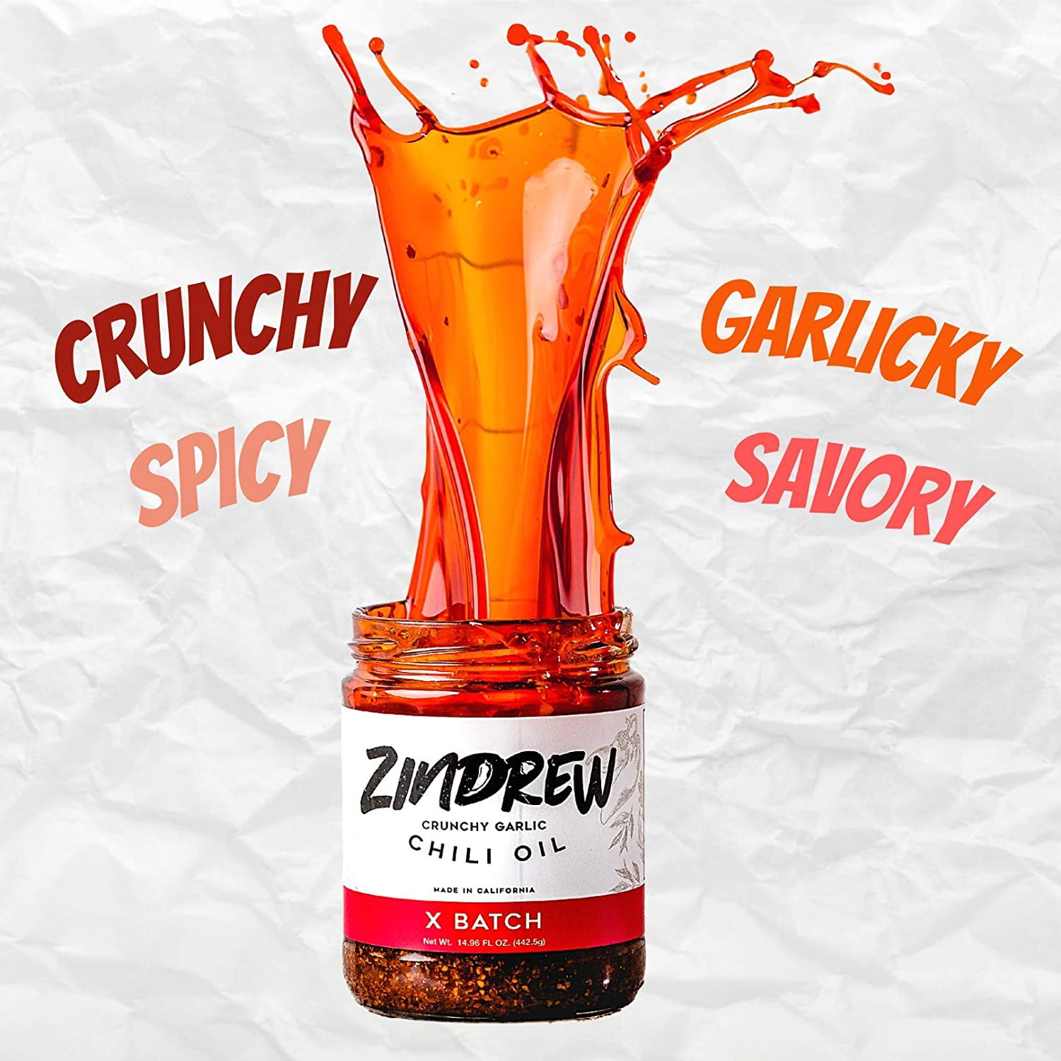 ZINDREW CHILI Crunchy Garlic Chili Oil OG BATCH. Premium