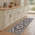 thumbnail image 3 of UERMEI 2x6 Washable Runner Rugs for Hallway, Modern Vintage Non Slip Indoor Rug for Entryway Doormats Bedroom Kitchen, Vacuum-Friendly Home Decor Carpet, Beige Brown, 3 of 8
