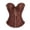 A30 Brown, variant on Halloween Costumes For Women Fashion Victorian Corset With Lace Trim Zipper Closure Body Shaping Shapewear Halloween Costume Red M