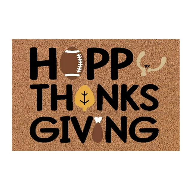 Happy Thanksgiving Funny Cute Doormat Door Mat Welcome Doormat Funny Doormat Home Door Mat of Blanket Classroom Rug Small Carpet Bedroom Fuzzy Abstract Area Rugs for Bedroom Living Room Rug for under