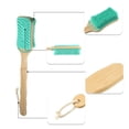 thumbnail image 3 of Unique Bargains 1 Pc Double Side Long Handle Bath Brush Body Scrubber for Bath 17.72" Length Green, 3 of 6