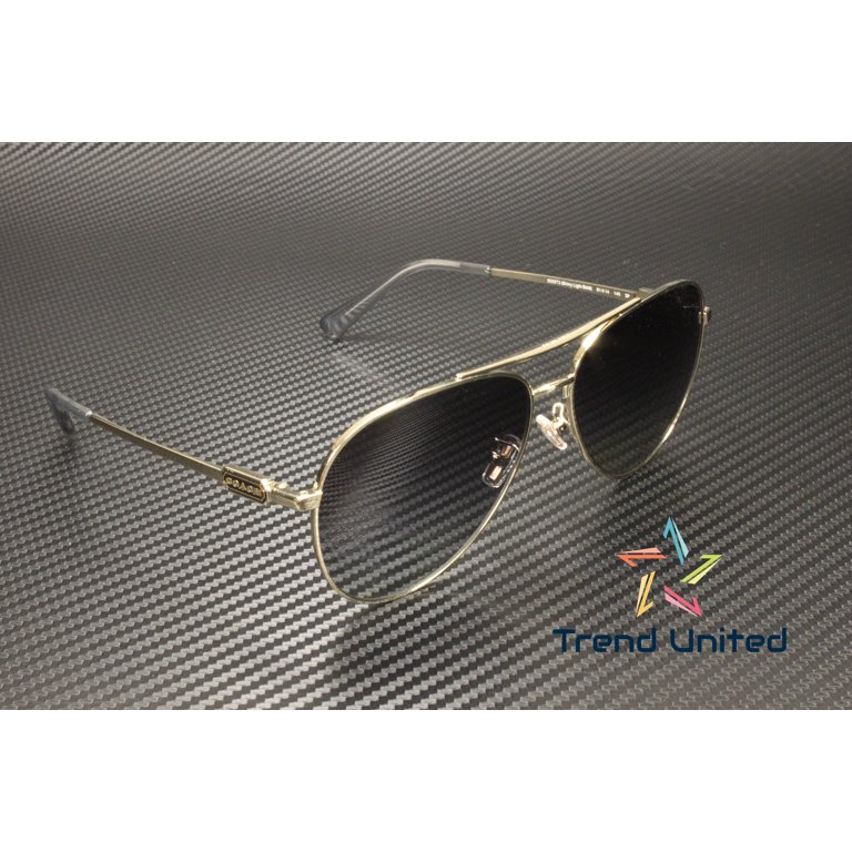 Sunglasses Coach HC 7140 9005T3 Cd474 Shiny Light Gold Grey  display picture 3