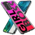 thumbnail image 2 of MUNDAZE LG K51 Shockproof Clear Hybrid Protective Phone Case Pink Clear Funny Text Quote Girl Boss Cover, 2 of 6