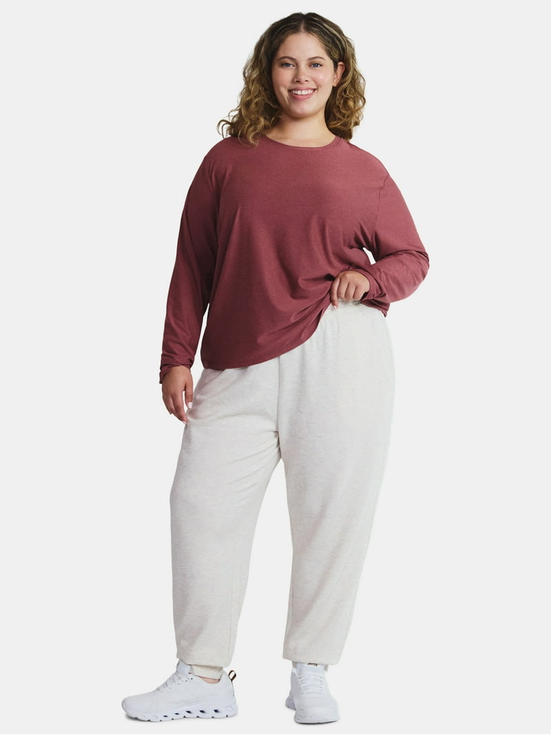 Athletic Works Women's Plus 2-Pack Super Soft Jogger, Sizes 1X-4X