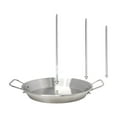 thumbnail image 1 of SXcggal Poêle avec Brochette Plaque de Cuisson Acier Inoxydable 304 Poêle Verticale à Brochettes Poêle Verticale avec 3 Pointes Amovibles (8”/10 Batterie de Cuisine Saine Incassable Multitâche, 1 of 9