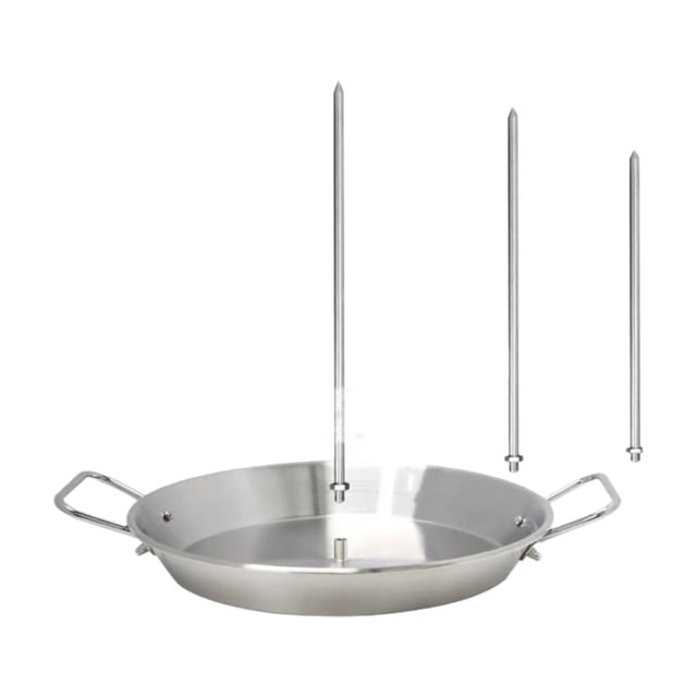 SXcggal Poêle avec Brochette Plaque de Cuisson Acier Inoxydable 304 Poêle Verticale à Brochettes Poêle Verticale avec 3 Pointes Amovibles (8”/10 Batterie de Cuisine Saine Incassable Multitâche