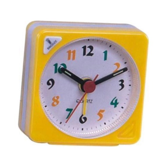 2x Small Clock, Gradient Sound, , Non Ticking Analog for Travel Bedside Table Desktop