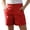 Red, variant on Bloomae Women's Lightweight Hiking Cargo Shorts with Pockets Trendy Summer Basic Solid Color Button Elastic High Waist Athletic Shorts for Golf Casual