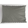 thumbnail image 1 of Lattice Pillow Sham, Diagonally Aligned Adjacent Diamond Shapes Modern Monochrome Tiling, Decorative Standard Queen Size Printed Pillowcase, 30" X 20", Charcoal Grey and Eggshell, by Ambesonne, 1 of 2