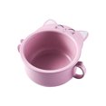 thumbnail image 1 of Wheat Straw Cat Design Small Bowl with Handle Eco-friendly Big Salad Children Dinnerware (Pink), 1 of 8