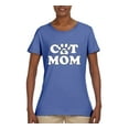 thumbnail image 2 of Wild Bobby, Best Paw Cat Mom, Pop Culture, Women Graphic Tee, Light Blue, Medium, 2 of 3