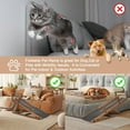 thumbnail image 6 of Slsy Dog Ramp with Upgrade Rubber Mat, 5 Level Adjustable 17.7'' to 31.4'' Folding Pet Ramp for High Bed, Great for Small & Old Dogs & Cat, Supports up to 200 lbs, 62.9" Long, 6 of 12