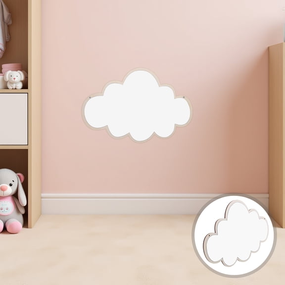 UPOUART Child Safe Wooden Mirror for Kids - Cute Multi-Use Home Decor, 1 Piece Child-Friendly Wall Mirror