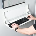thumbnail image 2 of VIVO White Flip Down 24 inch Keyboard Tray Wall Mount with Mouse Pad, 2 of 8