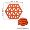 thumbnail image 2 of Uxcell Felt Coasters, Hexagonal Pad Coaster for Drink Cup Pot Bowl Vase, Orange 12 Pack, 2 of 5