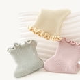 thumbnail image 4 of Baby Girls Socks Newborn Frilly Ruffle Cotton Infant Cute Princess Socks for Toddler Dress 5 Pairs, 4 of 7