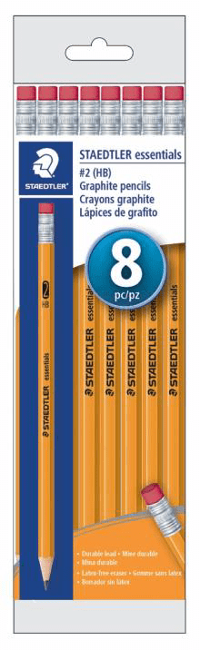 Total 24 Count Details about   Staedtler Pencils Wooden Lead Graphite 2B Pencil With Eraser 