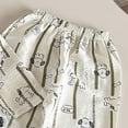 thumbnail image 5 of NOLDARES Toddler Baby Boy Fall Winter Clothes Funny Letter Print Long Sleeve Sweatshirt Pullover Tops + Pants Outfit Set Size:12-18 M,Dark Green, 5 of 5