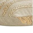 thumbnail image 3 of The HomeCentric Decorative Beige 12"x20" (30x50 cm) Lumbar Pillow Cover, Jute & Linen Lace, Jute Oblong Pillow, Solid Pattern Contemporary Style - Hadiya, 3 of 3