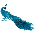 thumbnail image 6 of Northlight Peacock Glittered with Faux Crystals Christmas Decoration - 24" - Blue, 6 of 9