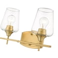 thumbnail image 2 of 2 Light Bath Vanity In Shabby Chic Style 15 Inches Wide By 9.5 Inches High-Olde Brass Finish Z-Lite 473-2V-Obr, 2 of 7