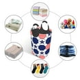 thumbnail image 3 of DouZhe 50L Rectangular Laundry Basket, Pride Red White Blue Stars Stripes Prints Waterproof Foldable Laundry Hamper with Aluminum Handles, 3 of 6