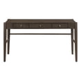 thumbnail image 3 of Scranton & Co 54" Writing Desk in Burnt Ash Finish with Gold Hardware, 3 of 12