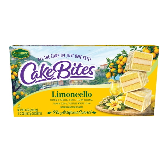 Cookies United, Cakes, Limoncello CakeBites Family Pack 8oz. (No Artificial Colors)