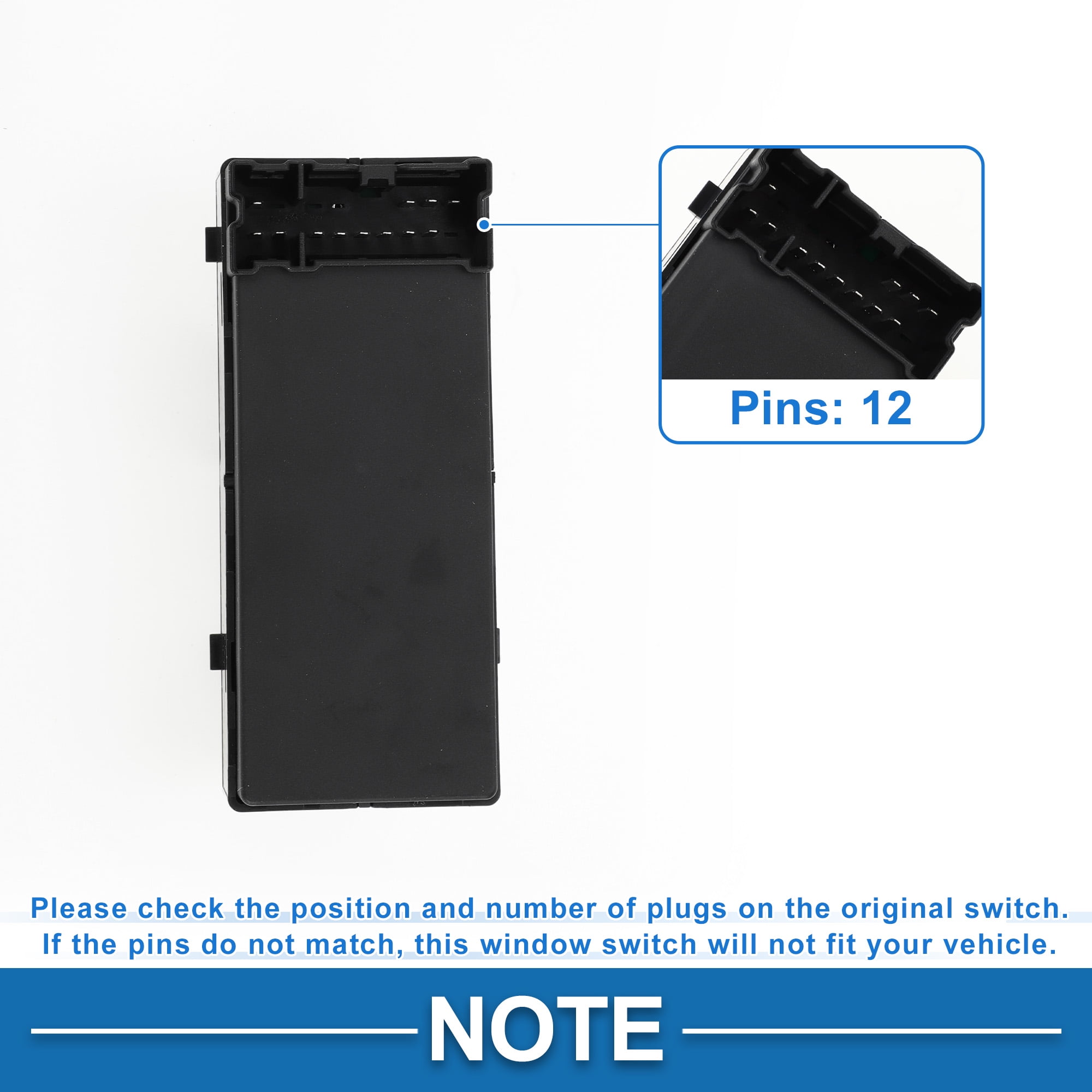 Unique Bargains Power Window Switch No.25401ZN00A for Nissan Altima 2008-2013 Black