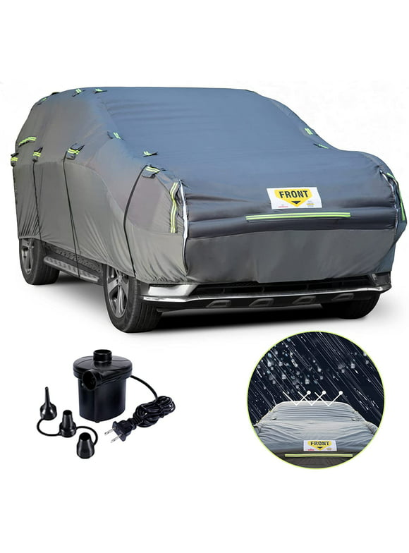 WARSUN Hail Car Cover with Thickened Inflatable PVC Airbag Inner Full Car Cover Length Between 166"-198''