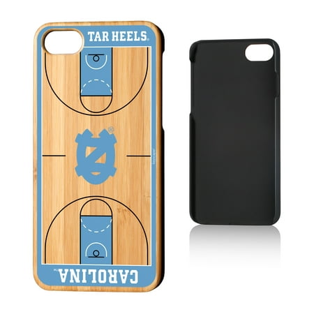UNC North Carolina Tar Heels Basketball Court Bamboo Case for iPhone 8 /