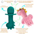 thumbnail image 3 of Juego de manteles individuales para alimentación con diseño de dinosaurio de silicona NICINGU con cuchara y tenedor, 3 of 6