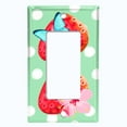 thumbnail image 5 of Metal Light Switch Plate Cover Floral Strawberry Butterfly Green Polka Dots FUT007, 5 of 13