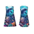 thumbnail image 7 of Daiia Underwater Turtle Dolphin Octopus Print Women's Dresses 2025 Trendy Short sleeve Dresses Casual Baggy Flowy Maxi Sun Dresses, 7 of 7