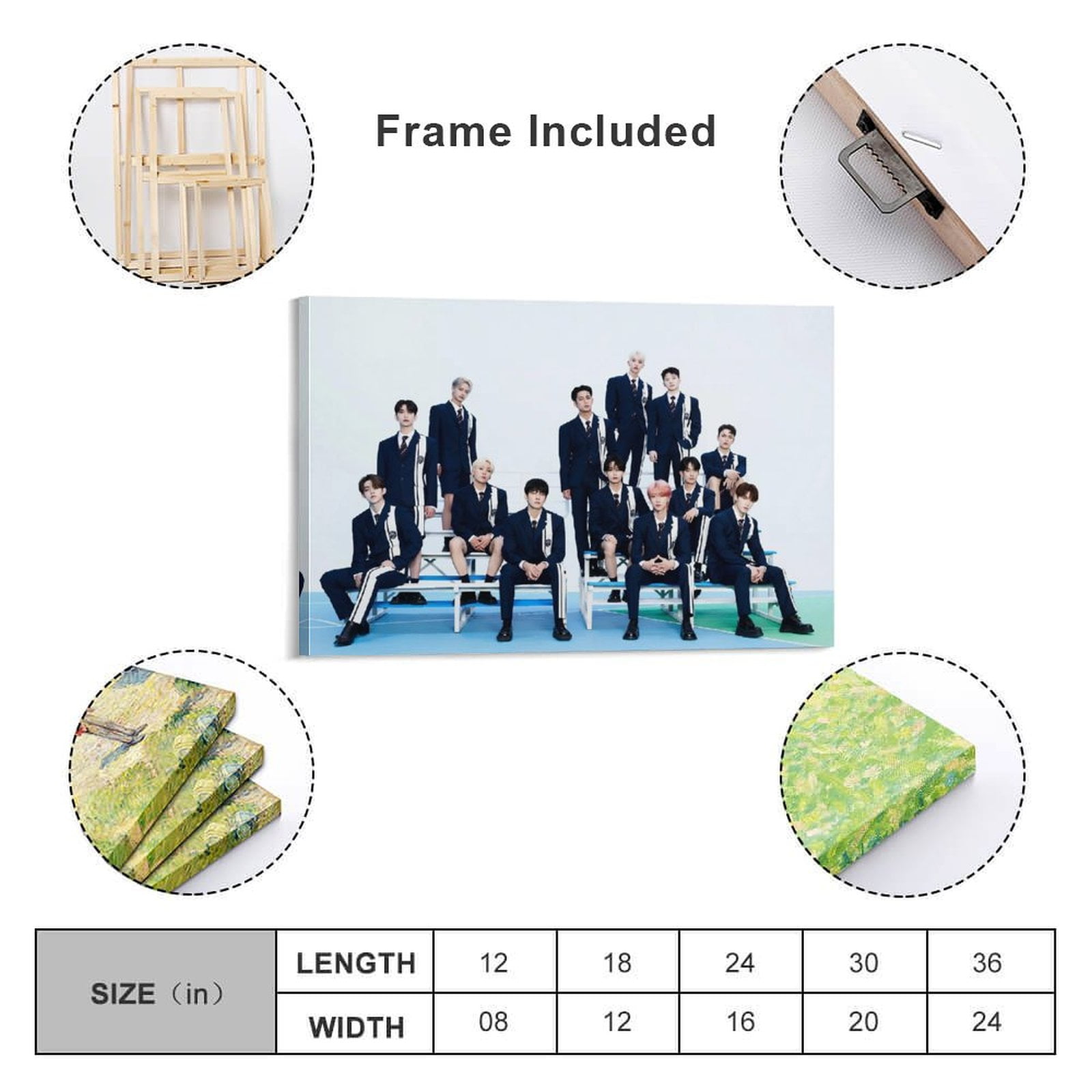 Seventeen Poster K-pop Boy Band Wall Art Picture Painting Poster
