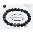 thumbnail image 3 of Snowflake Obsidian Bracelet for Women - Faceted Beads Bracelet (Stretchable), 3 of 5