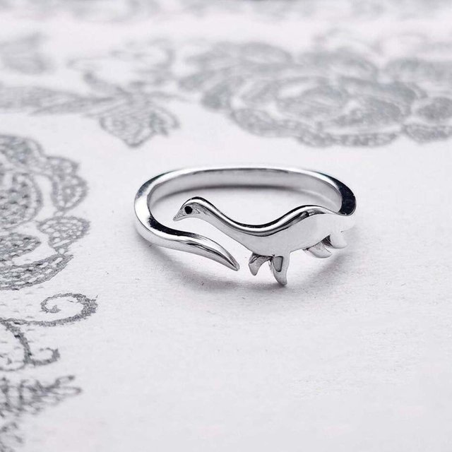 Anillos para mujer, regalos para mujer, se puede ajustar la apertura, lindo dinosaurio, moda, anillo abierto