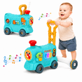 thumbnail image 6 of JoyStone 3-in-1 Musical Baby Walker and Activity Center for Toddlers, Ride-On Train with Sensory Play Panel, Early Learning Push Toy Gift for Infants, Blue, 6 of 13