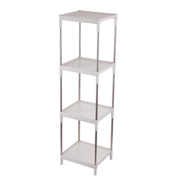 RKSTN Clamp shelf Storage Cart For Laundry Room Organization, 4 Tier Shelving Unit Utility Cart Storage Rack For Kitchen Bathroom Laundry Narrow Places household supplies