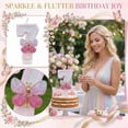 thumbnail image 3 of Sparkle Butterfly Birthday Number Candle, Glitter Cake Topper for Girls Party Celebration,Number 7, 3 of 6